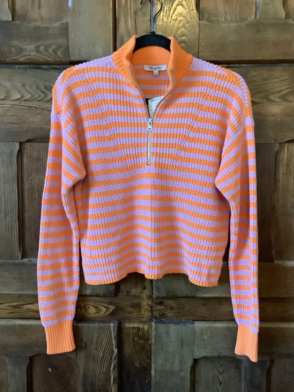 Madewell Quarter Zip Sweater NWT, Small